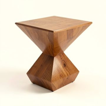 Zig-Zag End Table (synthetic illustration; no displayed measurements)