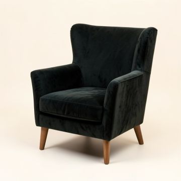 31.1 '' Wide Velvet Wingback Chair (synthetic illustration; no displayed measurements)