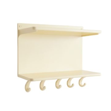 Holly Dell Wall-Mounted Entryway Organizer Shelf - Cream