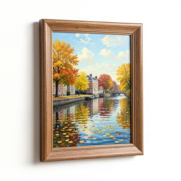 Autumn On The Seine At Argenteuil By Claude Monet - Picture Frame Painting Print On Canvas (synthetic illustration; no displayed measurements)