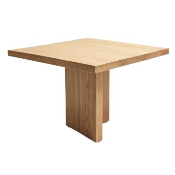 Wonderly Pedestal Extendable Solid Wood Dining Table