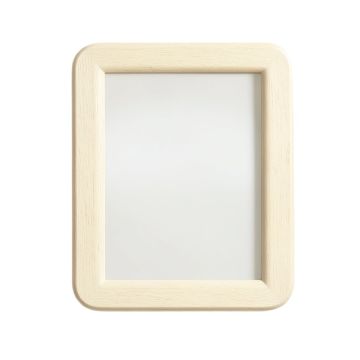 Fern Bend Framed Wall Mirror - Cream