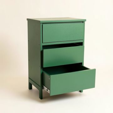 Birch Brook Freestanding Pull-Out Hamper Cabinet - Green (synthetic illustration; no displayed measurements)