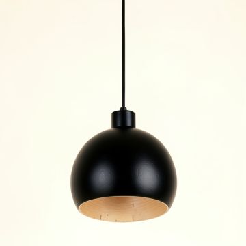 Pine Canyon Pendant Light Suspended From One Plain Cable - Black (synthetic illustration; no displayed measurements)
