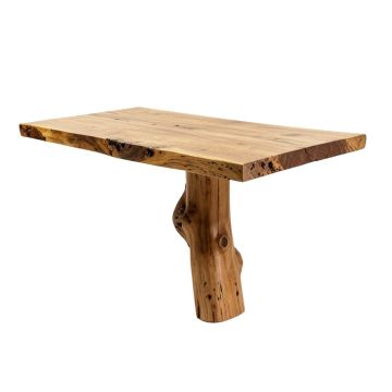 Egremt Driftwood Extendable Solid Wood Dining Table