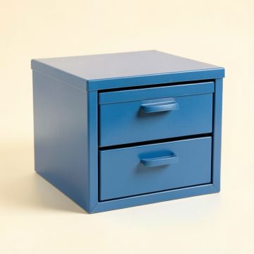 Ash Bluff Small-Parts Storage Drawer Cabinet - Blue (synthetic illustration; no displayed measurements)