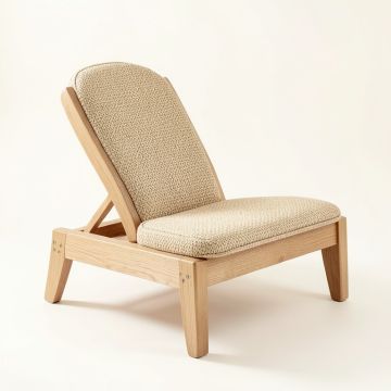 Dune Dell Outdoor Lounge Chair - Beige (synthetic illustration; no displayed measurements)