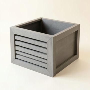Birch Edge Empty Furniture-Style Litter Enclosure - Gray (synthetic illustration; no displayed measurements)