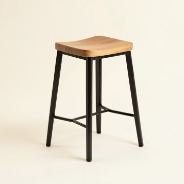 Saleh Solid Wood Bar & Counter Stool (synthetic illustration; no displayed measurements)