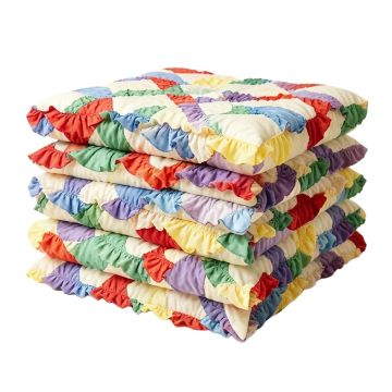 Ruffled Garden Reversible Quilt Set