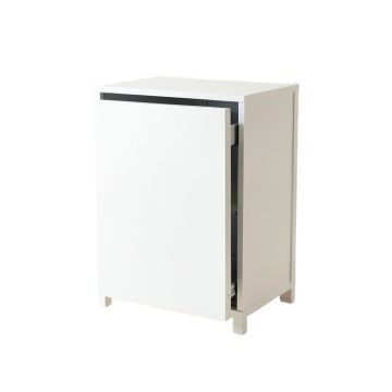Birch Crest Freestanding Pull-Out Hamper Cabinet - White