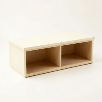 Ridge Edge Shoe Storage Bench - Cream (synthetic illustration; no displayed measurements)