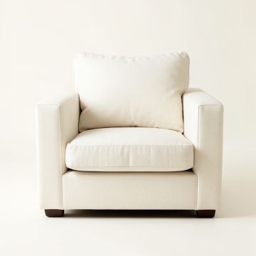 Maple Canyon Upholstered Armchair - Ivory (synthetic illustration; no displayed measurements)