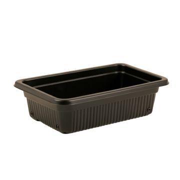Juniper Bluff Empty Railing Planter With Integral Brackets - Black