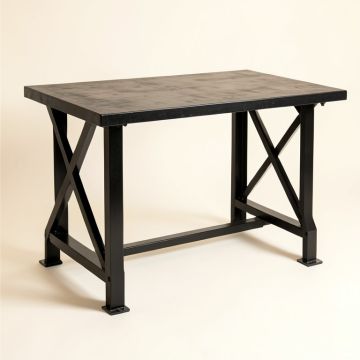 Oak Arc Empty Workshop Workbench (synthetic illustration; no displayed measurements)