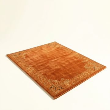 Rugsotic Carpets Hand-Knotted Orange Area Rug (synthetic illustration; no displayed measurements)