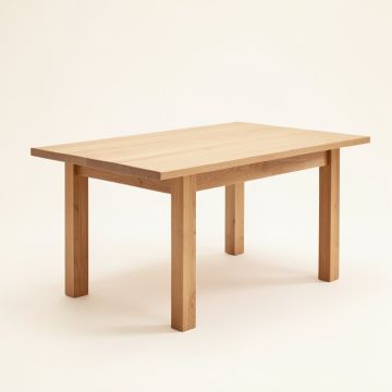 Tiggs Solid Wood Dining Table (synthetic illustration; no displayed measurements)