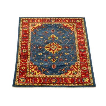 Splash Contemporary Power Loom Blue/Yellow/Red Rug