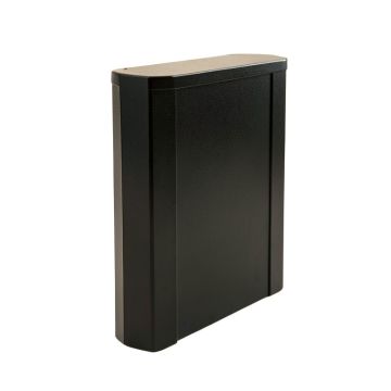Ridge Arc Narrow Outdoor Storage Bench - Black