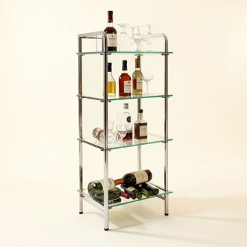 Bartender Standing Decorative Shelves Glass Household Floor Storage Wine Bar (synthetic illustration; no displayed measurements)