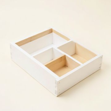 Spruce Arc Empty Pantry Drawer Organizer Insert - White (synthetic illustration; no displayed measurements)