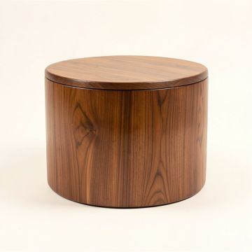 Clery Solid Wood Drum Coffee Table (synthetic illustration; no displayed measurements)