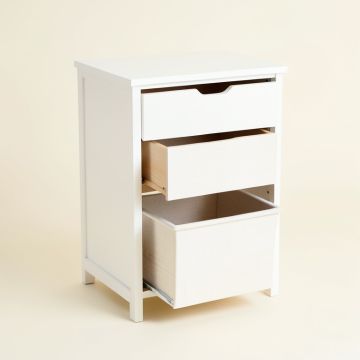 Harbor Canyon Freestanding Pull-Out Hamper Cabinet - White (synthetic illustration; no displayed measurements)