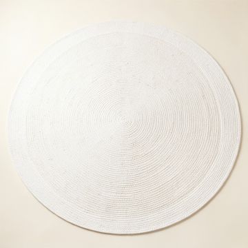 Stone Canyon Round Area Rug - White (synthetic illustration; no displayed measurements)
