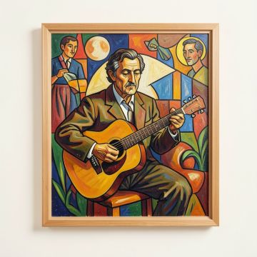 Three Musicians By Pablo Picasso - Painting Print (synthetic illustration; no displayed measurements)