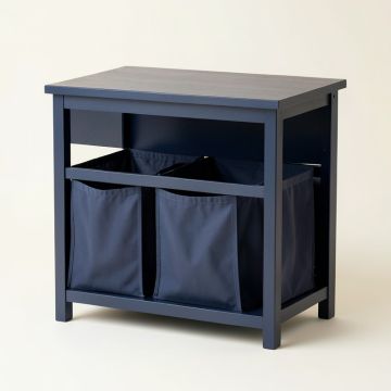 Moss Branch Laundry Sorting Station With Plain Removable Bags - Navy (synthetic illustration; no displayed measurements)
