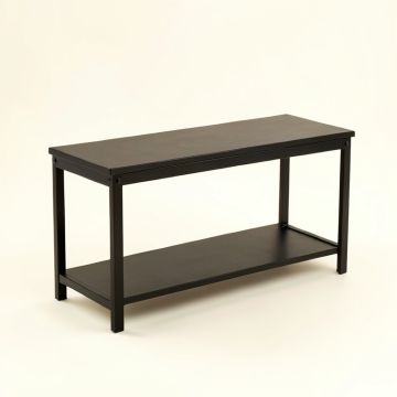 Olive Arc Narrow Outdoor Storage Bench - Black (synthetic illustration; no displayed measurements)