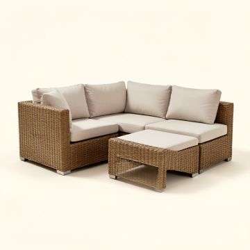 Chaly Patio Sectional With Cushions (synthetic illustration; no displayed measurements)