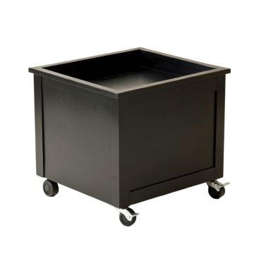 Ash Crest Empty Rolling Workshop Cart - Black (synthetic illustration; no displayed measurements)
