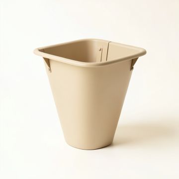 Maple Dale Empty Railing Planter With Integral Brackets - Beige (synthetic illustration; no displayed measurements)