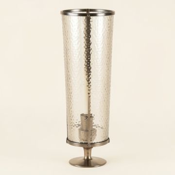 Awestrucking Hammered Tall Metal And Glass Wall Sconce (synthetic illustration; no displayed measurements)