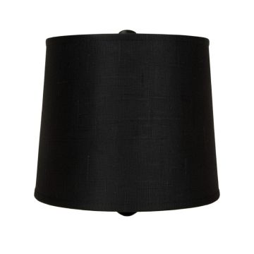 7 '' H X 8 '' W Linen Empire Lamp Shade ( Screw On ) In Black (synthetic illustration; no displayed measurements)