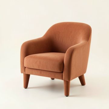Fern Arc Upholstered Armchair (synthetic illustration; no displayed measurements)