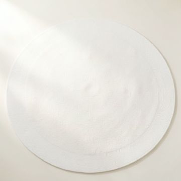 Aspen Branch Round Area Rug - White (synthetic illustration; no displayed measurements)
