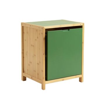 Sage Arc Freestanding Pull-Out Hamper Cabinet - Green
