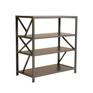 Evonna Industrial Etagere Bookcase