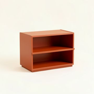Aspen Branch Low Bookcase - Terracotta (synthetic illustration; no displayed measurements)