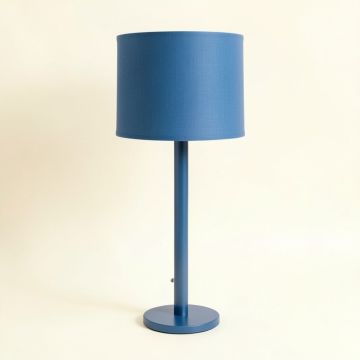 Briar Bridge Floor Lamp With A Plain Fabric Shade - Blue (synthetic illustration; no displayed measurements)