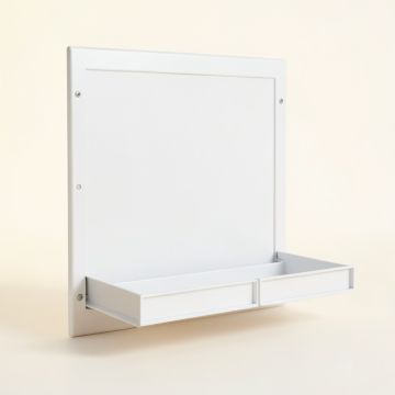 Stone Crest Empty Wall-Mounted Tool Organizer Panel - White (synthetic illustration; no displayed measurements)