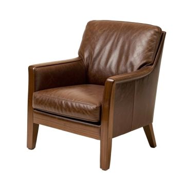 Sadia 41 '' Wide Top Grain Leather Club Chair
