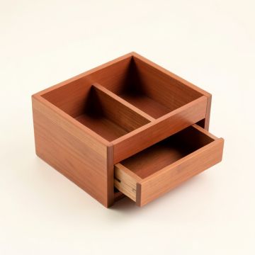 Wren Branch Empty Coffee-Station Organizer - Terracotta (synthetic illustration; no displayed measurements)