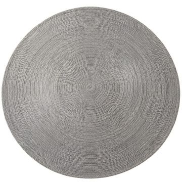Field Bend Round Area Rug - Gray