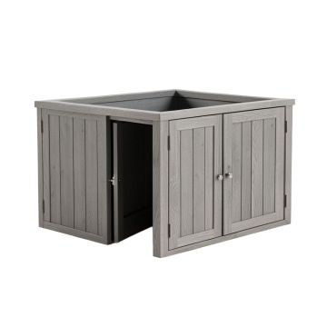 Hazel Dale Empty Furniture-Style Litter Enclosure - Gray