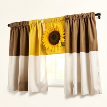Sunflower 54 '' Window Valance (synthetic illustration; no displayed measurements)