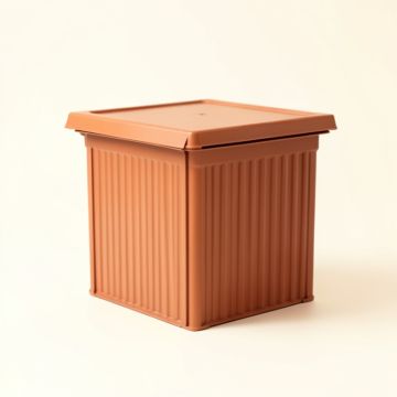 Laurel Crest Closed Outdoor Storage Box - Terracotta (synthetic illustration; no displayed measurements)