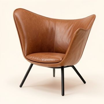 Aldo 31 '' Wide Genuine Leather Butterfly Chair (synthetic illustration; no displayed measurements)
